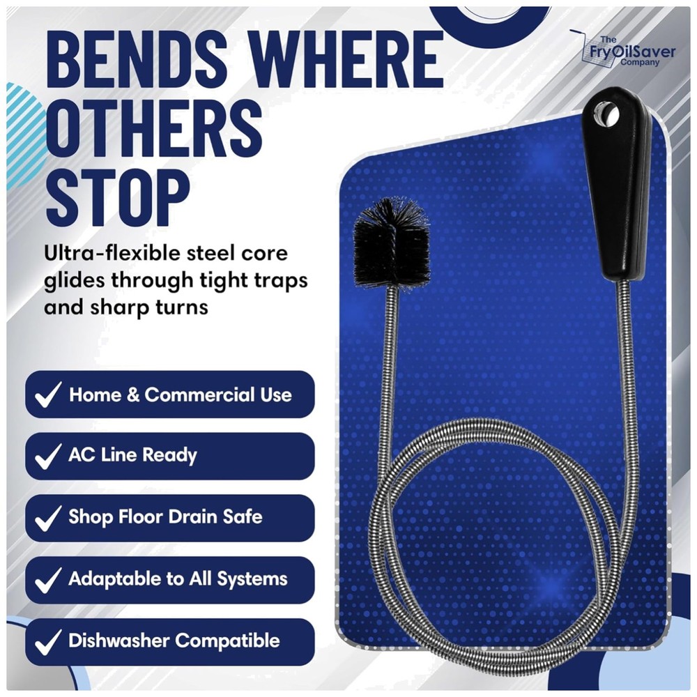 Long Pipe Cleaner Brush &ndash; AC Condensate Line Tool