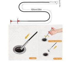 Vastar Drain Clog Remover & Tools Kit, 25Ft. Plumbing Snake Drain Auger