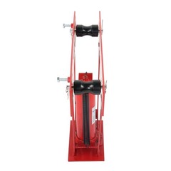 Red Steel 12 Ton Adjustable Roller Manual Hydraulic Pipe Bender w/ 6 Dies Size
