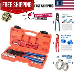 PEX Clamp Tool Kit for 3/8-in, 1/2-in, 3/4-in, 1-in PEX Clamp Cinch & Removal&hellip;