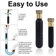 2pcs Drain Bladders, Drain King Cleaner for 1-2&Prime; & 1.5-3&Prime; Pipe Bladder Unclog&hellip;