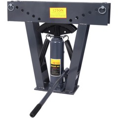 12 Ton Pipe Bender Manual Hydraulic, Piping Bending Exhaust Tube Fabric w/6 Dies