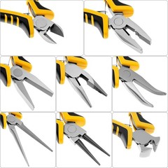 Jewelry Pliers Set, 8-Piece Mini Jewelry Making Tool Kit with Storage Bag, Flat