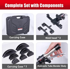 HVAC Hydraulic Tubing Bender Kit &ndash; 1/4&Prime; to 7/8&Prime; with 7 Durable Dies