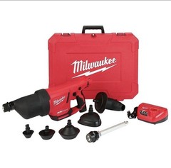 Milwaukee 2572B-21 M12 12V Airsnake Drain Cleaning Air Gun Kit w/ Attachments