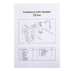 12 Ton Pipe Bender Manual Hydraulic w/6 Dies Piping Bending Exhaust Tube Tools
