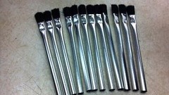 12 pack # 2 Acid Brushes 6&Prime; 1/2 wide Bristles Solder Flux Contact Cement etc.