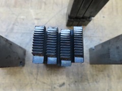 5 used sets of Ridgid NPT universal bolt dies 1/8&Prime;, 1/2&Prime; &ndash; 3/4&Prime;, & 1&Prime; &ndash; 2&Prime;