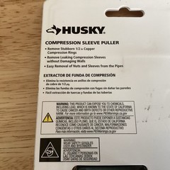 Husky 1012 349 829 Compression Sleeve Puller, Removes 1/2&Prime; Comp Sleeves.