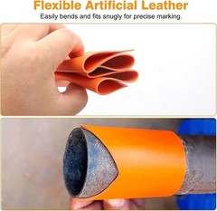 10PCS Pipe Cutting Guides, Precision Pipe Saddle Template, Artificial Leather Pi
