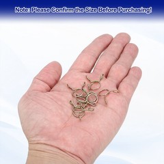 Fuel Line Hose Clips, 30Pcs 9.5mm Zinc Plated 65Mn Steel Tubing Spring Clamps