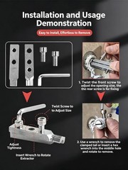 4-Piece PVC Pipe Threader Kit, 1/2&Prime; 3/4&Prime; 1&Prime; NPT, Bolt Extractor, Drill Compatibl