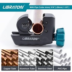Libraton Tubing Cutter 3/16&Prime; to 1-1/8&Prime;, Mini Tube Cutter, Copper Cutter, Heav&hellip;