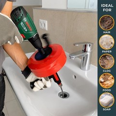 Solid Drain Auger &ndash; 50FT Auto Feed &ndash; Sink Unblocker