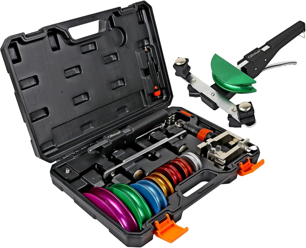 CARVALAX Pipe Tube Bender Set, for 1/4&rdquo; to 7/8&rdquo; O.D, 90&deg; Ratcheting Tubing