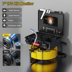 7&Prime; Monitor 20M Drain Sewer Camera 512HZ Self-Leveling Pipe Inspection Camera