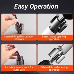 1/2&Prime;(4Points)+3/4&Prime;(6Points) PVC External Pipe Threading Carbon Steel Tool Kit