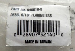 Powerbuilt Flaring Bar 5/8&Prime; 3/8&Prime; 1/4&Prime; 3/16&Prime; 5/16&Prime; 7/16&Prime; 1/2&Prime; 648610-8