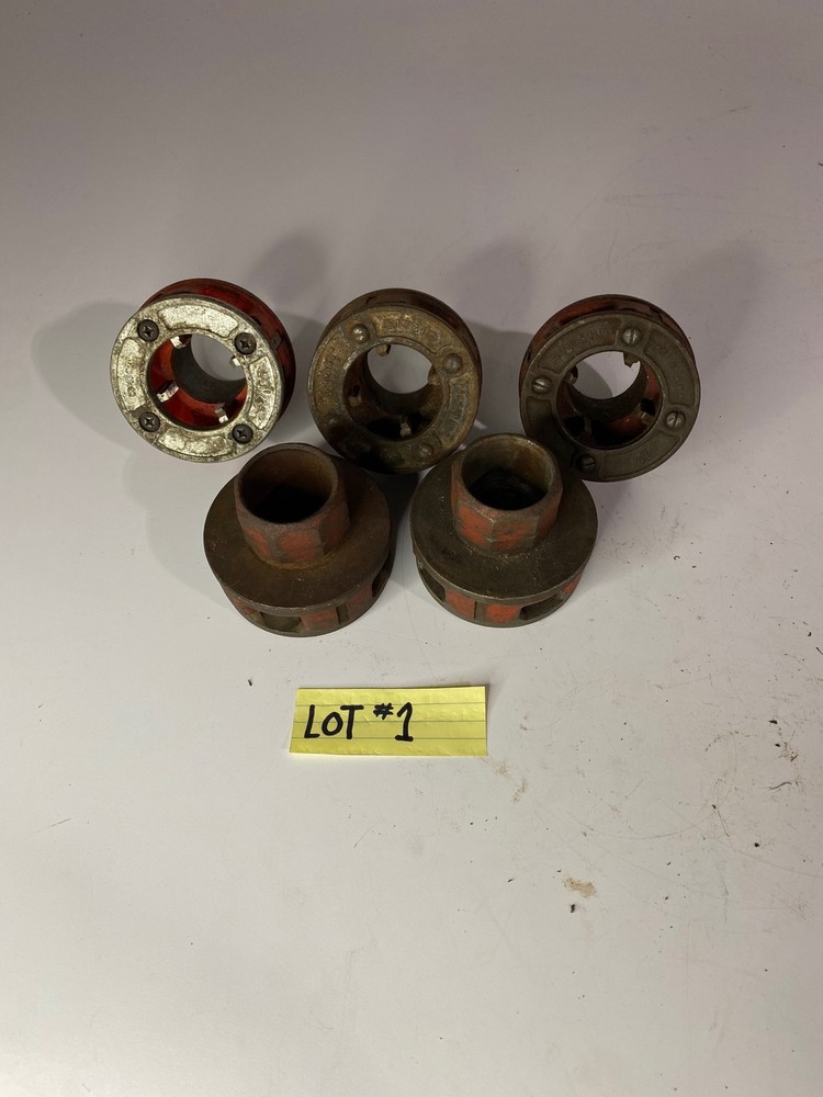 Lot of FIVE (5) RIDGID 1-1/4&Prime; Die-Head Pipe Threaders (USED) 11R