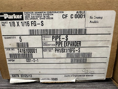 (QUANTITY 5 PER BOX) PARKER 1/8 X 1/16 FG-S PIPE EXPANDER ADAPTER