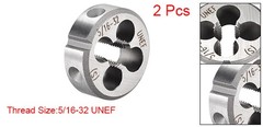 5/16-32 UNEF Round Dies Machine Thread Threading Dies 1.0&Prime; OD Tool Steel 2pcs