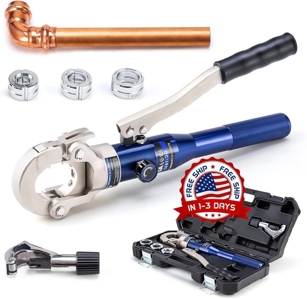 Hydraulic Pipe Crimping Tools Copper Tube Fittings With Dies Jaw 1/2&Prime; 3/4&Prime; 1&Prime;
