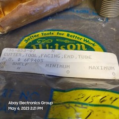 21564 THOMAS C. WILSON TUBE CUTTING FACING END TUBE BOILER NEW TOOL $49