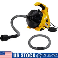 30 FT x 3/10 In Drain Cleaner Machine ,Electric Sewer Snake Drain Auger Cleaner