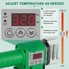 Plastic Pipe Welder Tool, 110V for PE PPR PVC, 0.79/0.98/1.26&rdquo; Die, Digital Dis