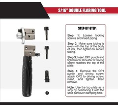 Herramienta De Abocardado Doble De 3/16&Prime; Incluye Herramienta De Abocardado NUEVO