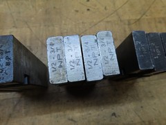 5 used sets of Ridgid NPT universal bolt dies 1/8&Prime;, 1/2&Prime; &ndash; 3/4&Prime;, & 1&Prime; &ndash; 2&Prime;