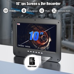 80m Sewer Pipe Inspection Camera 512hz Self-leveling Pipe Camera 10&Prime; Display