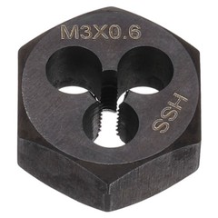 HSS M3 x 0.6 Metric Machine Thread Hex Die Right Hand High Speed Steel