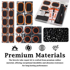 32 PCS Bike Tire Repair Kit 3 Sizes Patches Professional Tools Portable Tube