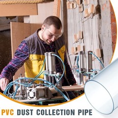 4 Sets Dust Collection Clear PVC Pipe 4 x36 Inches Long Rigid Clear Tube Plastic