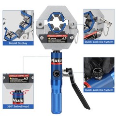 Nuiu FS-7842A Hydraulic Hose Crimper Kit &ndash; 8T 17 inches x 12.6 inches, Blue