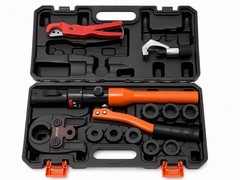 Vevor Copper Pipe Crimping Tool, Hydraulic Driven Press Tool 1/2 in.,3/4 in & 1&Prime;