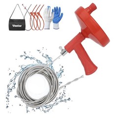 Vastar Drain Clog Remover & Tools Kit, 25Ft. Plumbing Snake Drain Auger