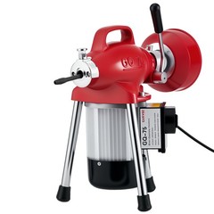 Auto-Feed Sewer Snake Drain Cleaning Machine W/66FT x 5/8&Prime; & 16FT x 3/8&Prime; Cables