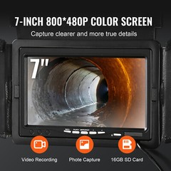 7&Prime; Sewer Camera 50m/165ft Pipe Inspection Camera Drain Camera IP68 waterproof