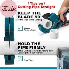 PVC Pipe Cutter, up to 2-1/2&Prime;, Ratchet Pipe Cutter Heavy-Duty, Pex Cutting Tool