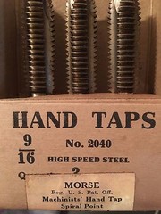 Vintage MORSE Tap 9/16-12 HSS LEFT HAND No.2040 &ndash; List 2047 &ndash; Qty.3