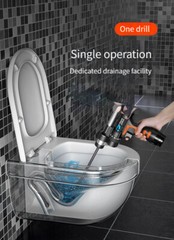 12V Pipe Dredge Machine Electric Drill Toilet Drain Clogging Cleaning Tool New