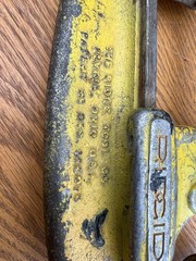 Vintage Ridgid No 40 C-Frame Tubing Cutter 2-4 In Heavy Duty Yellow USA