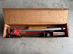 Vintage Sears Craftsman Pipe Threading Set 3-Die Solid Ratchet #95396 🇺🇸