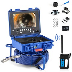9 in Self-Leveling Sewer Camera w Locator 164ft/50m Cable Digital Length Counter