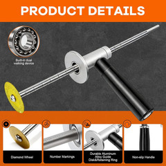 Inside Pipe Cutter for PVC Pipe, 4 Diamond Grit Wheels, 7 Inch Adjustable Depth
