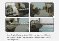 For Ridgid 91037 3/8&Prime; Drain Cleaning Repair End for Integral Wound Solid Core