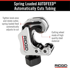 86127 Model 118 Close Quarters Auto-Feed Tubing Cutter 1/4&Prime; to 1-1/8
