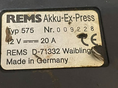 REMS Battery Powered Uponor Akku-Ex-Press Type 575 Pipe Tubing Expand, Germany